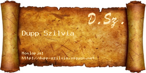 Dupp Szilvia névjegykártya
